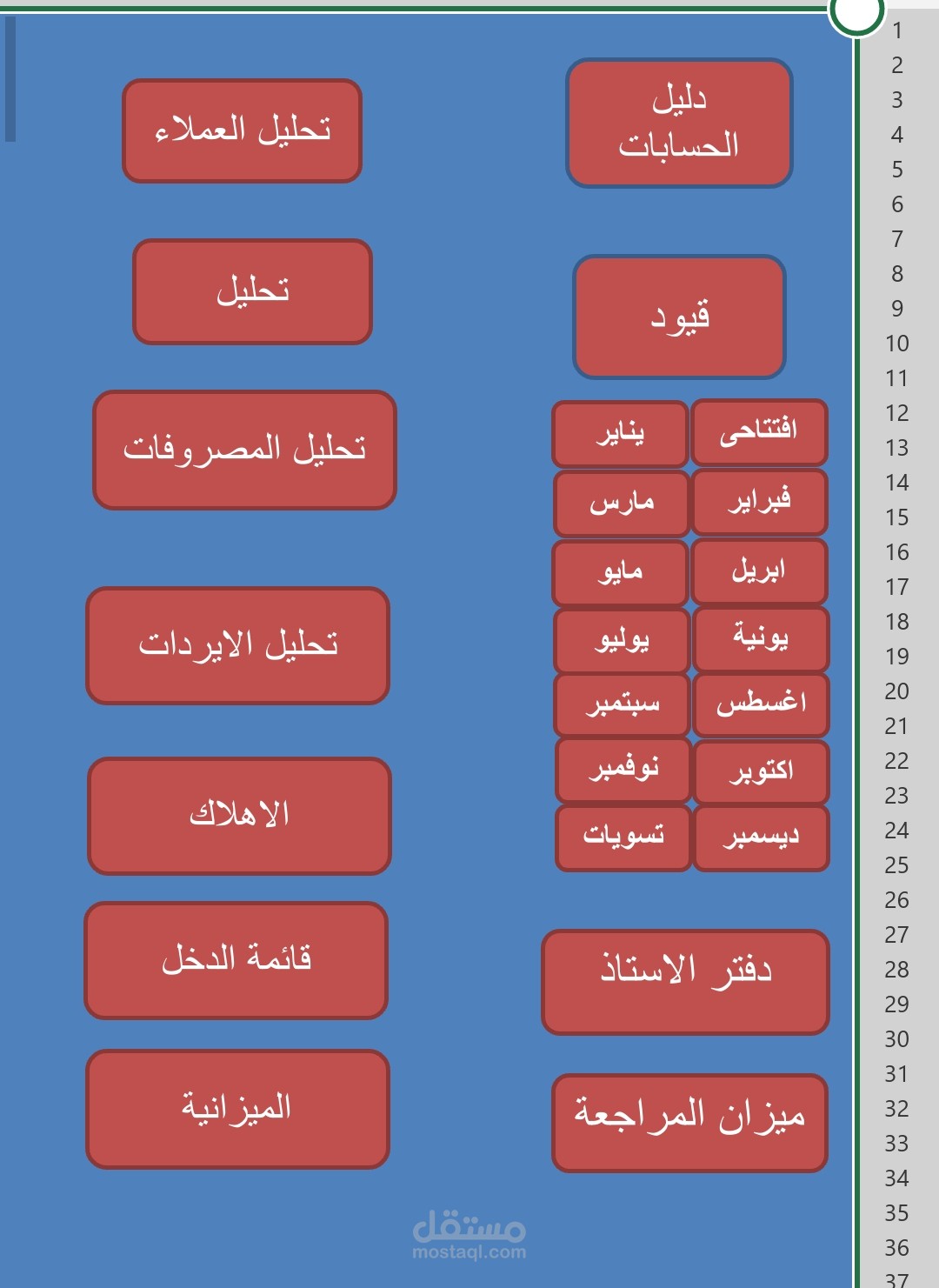 تصميم نظام محاسبي كامل