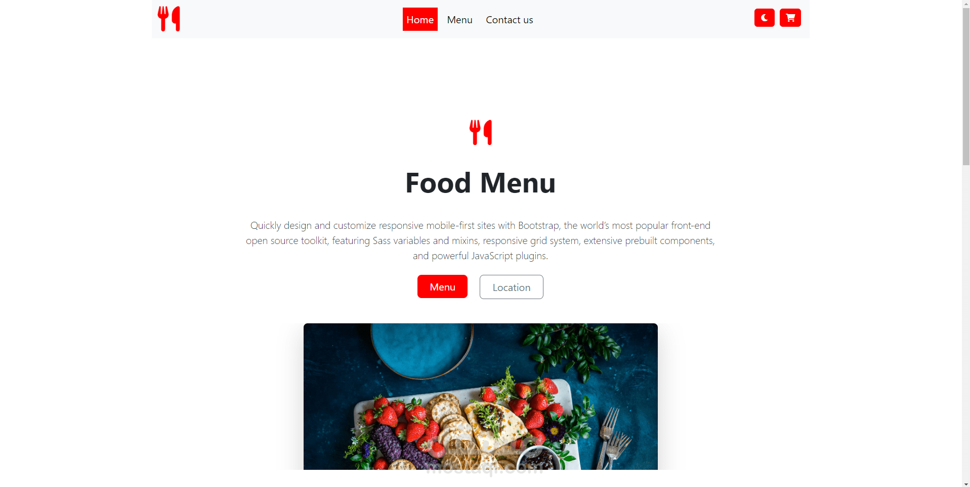 تصميم موقع لمطعم بشكل احترافي front end + back end
