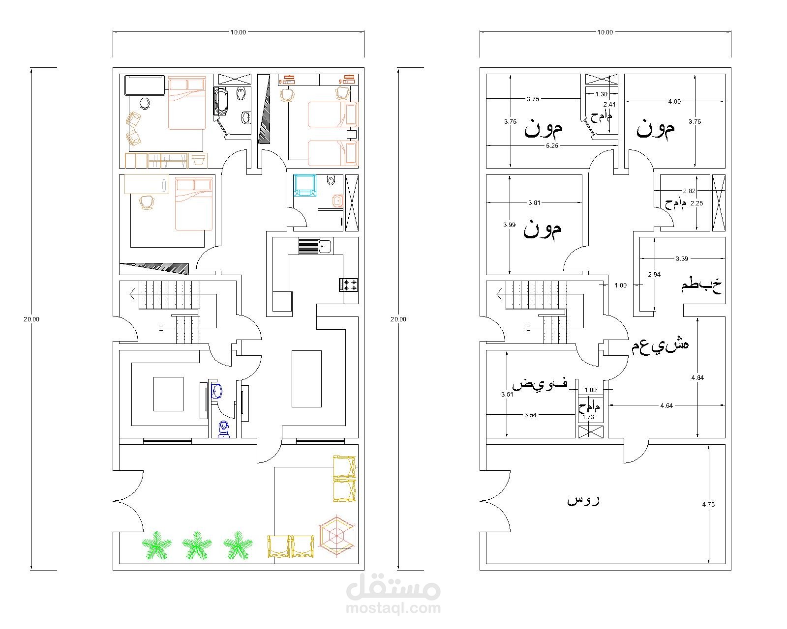 تصميم قطعه ارض 200 متر