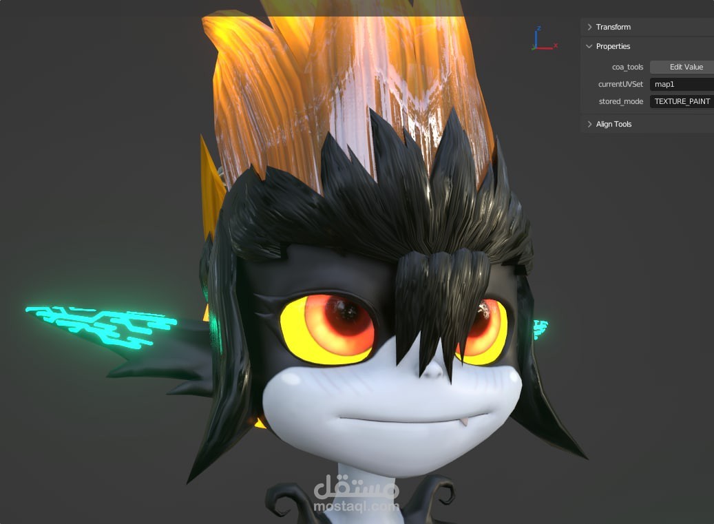 تصميم 3d character خاص بلعبة