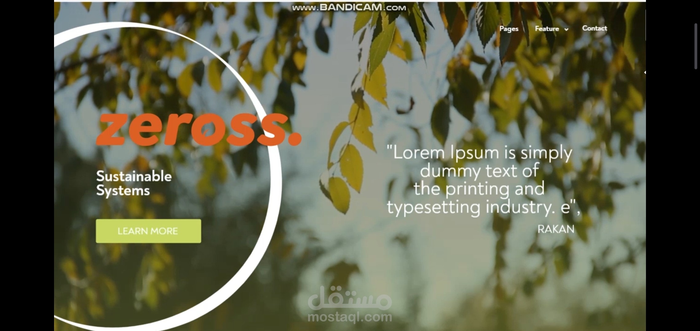 UI UX For Zeross Landing Page