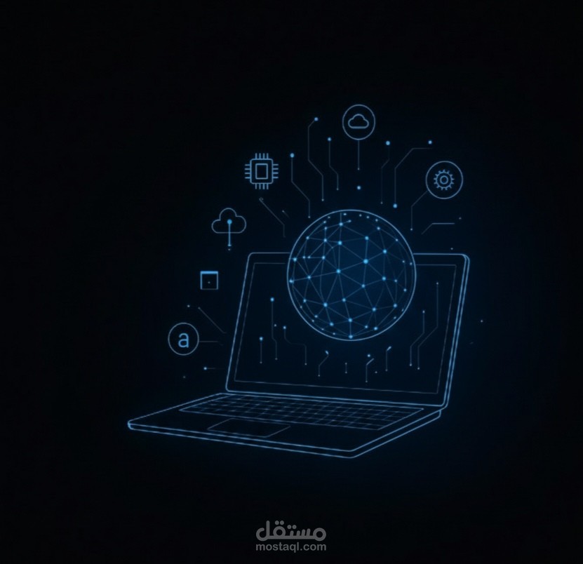 تصميم موقع تعريفي لشركة حلول تكنولوجية