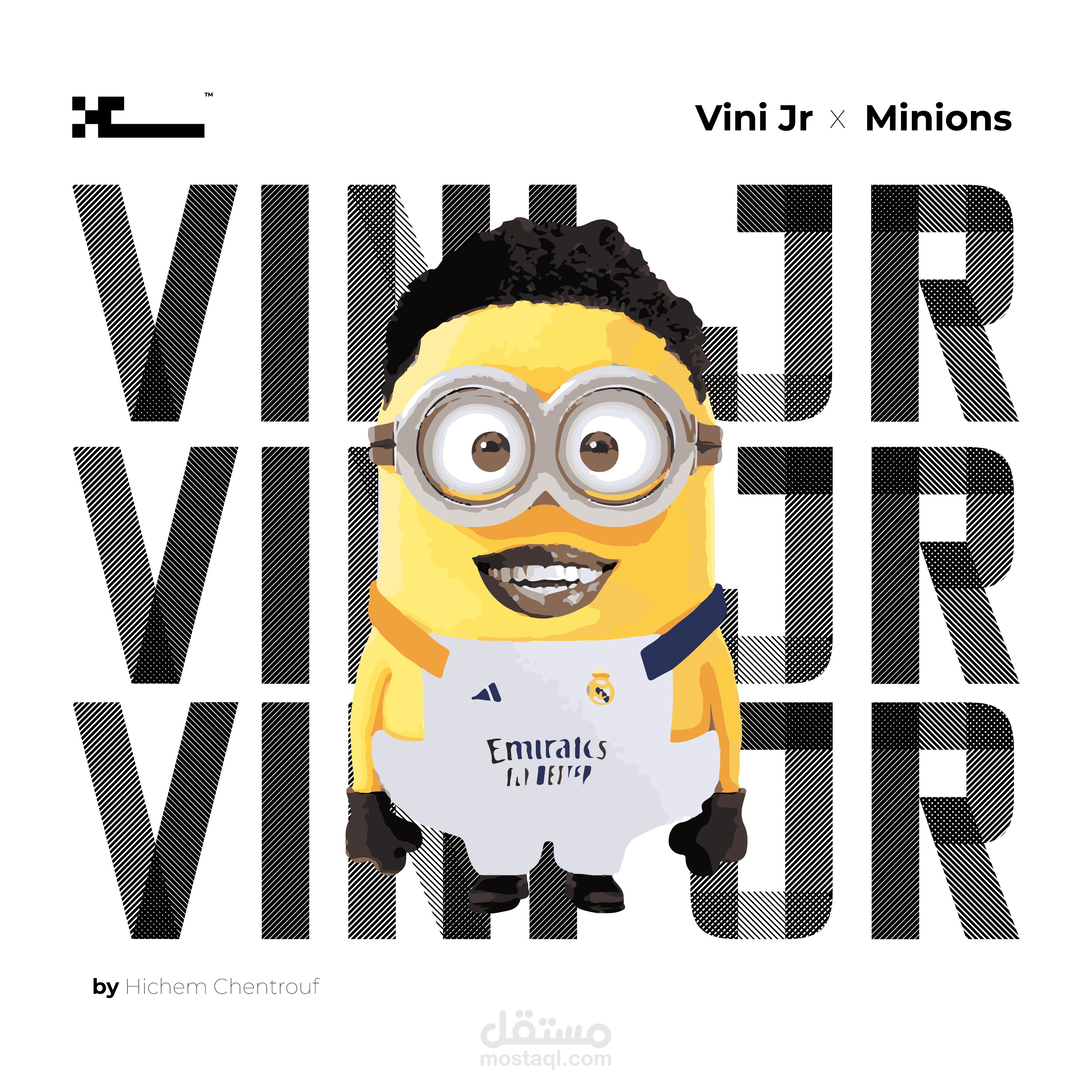 تصميم اعلاني للاعب ريال مدريد vini jr
