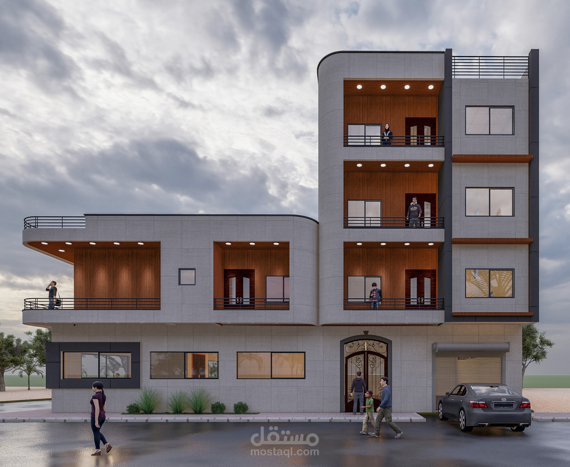 عمارة وفيلا سكنية