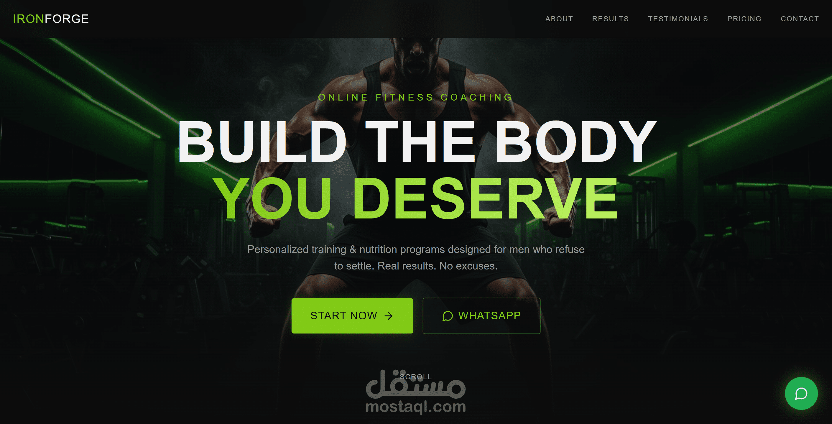 Portfolio احترافي لمدرب تربية بدنية