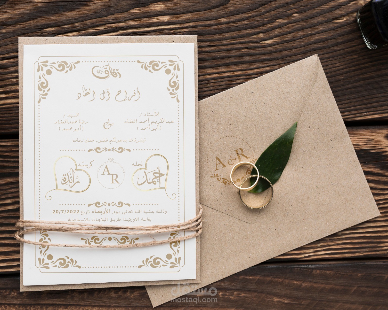 تصميم دعوة زفاف الكترونية wedding invitation