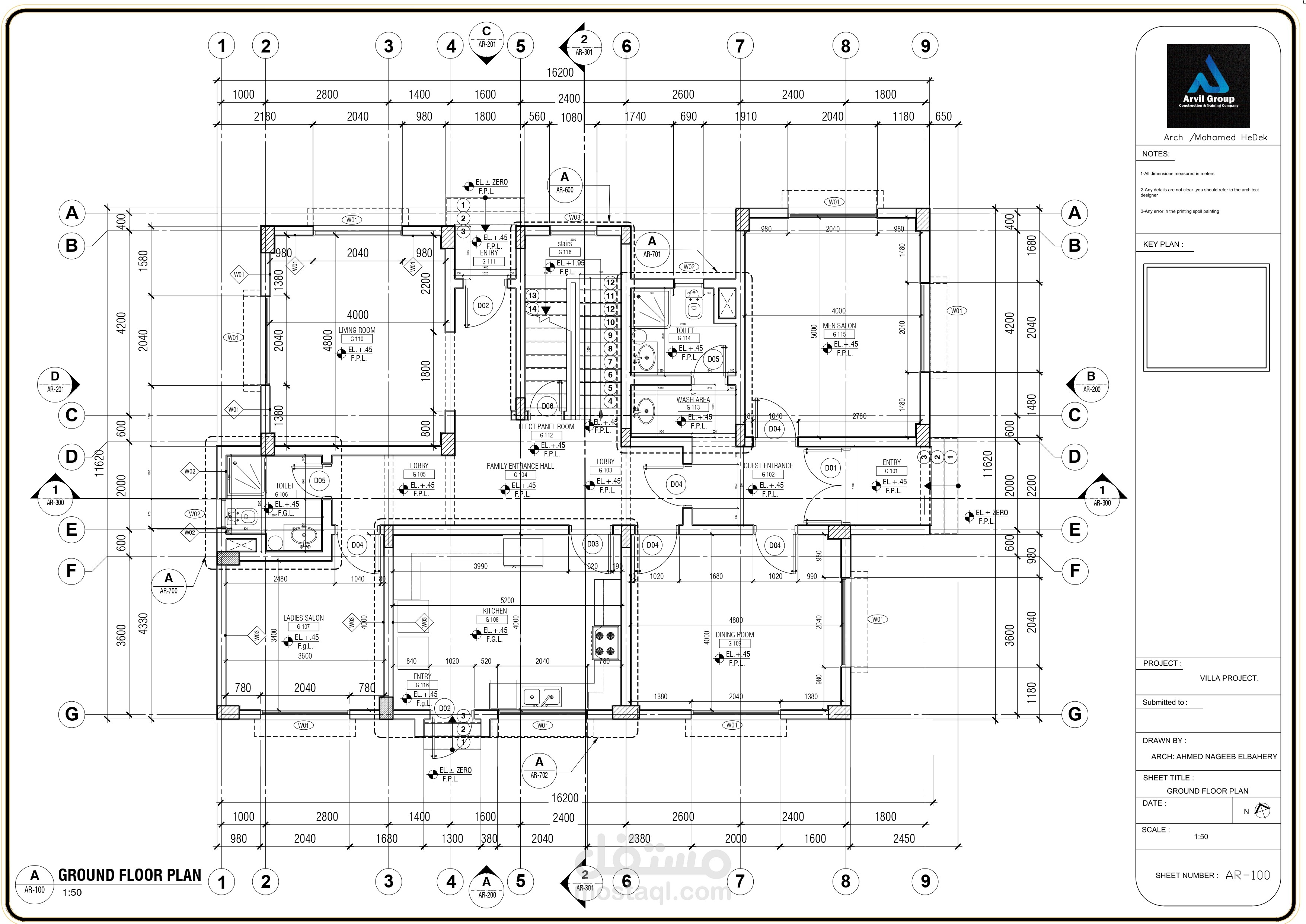 working drawings ( villa )