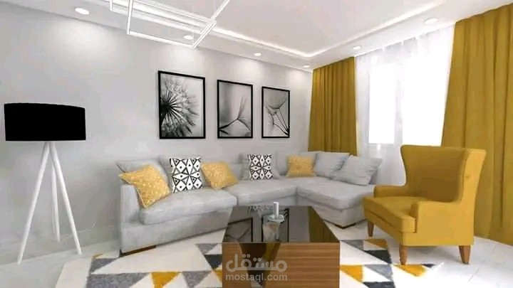 تصميم داخلي  لفيلا مساحتها  150 متر مربع