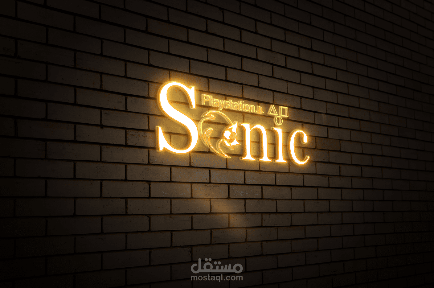 تصميم احترافي لشعار بلايستشن وجيمنج