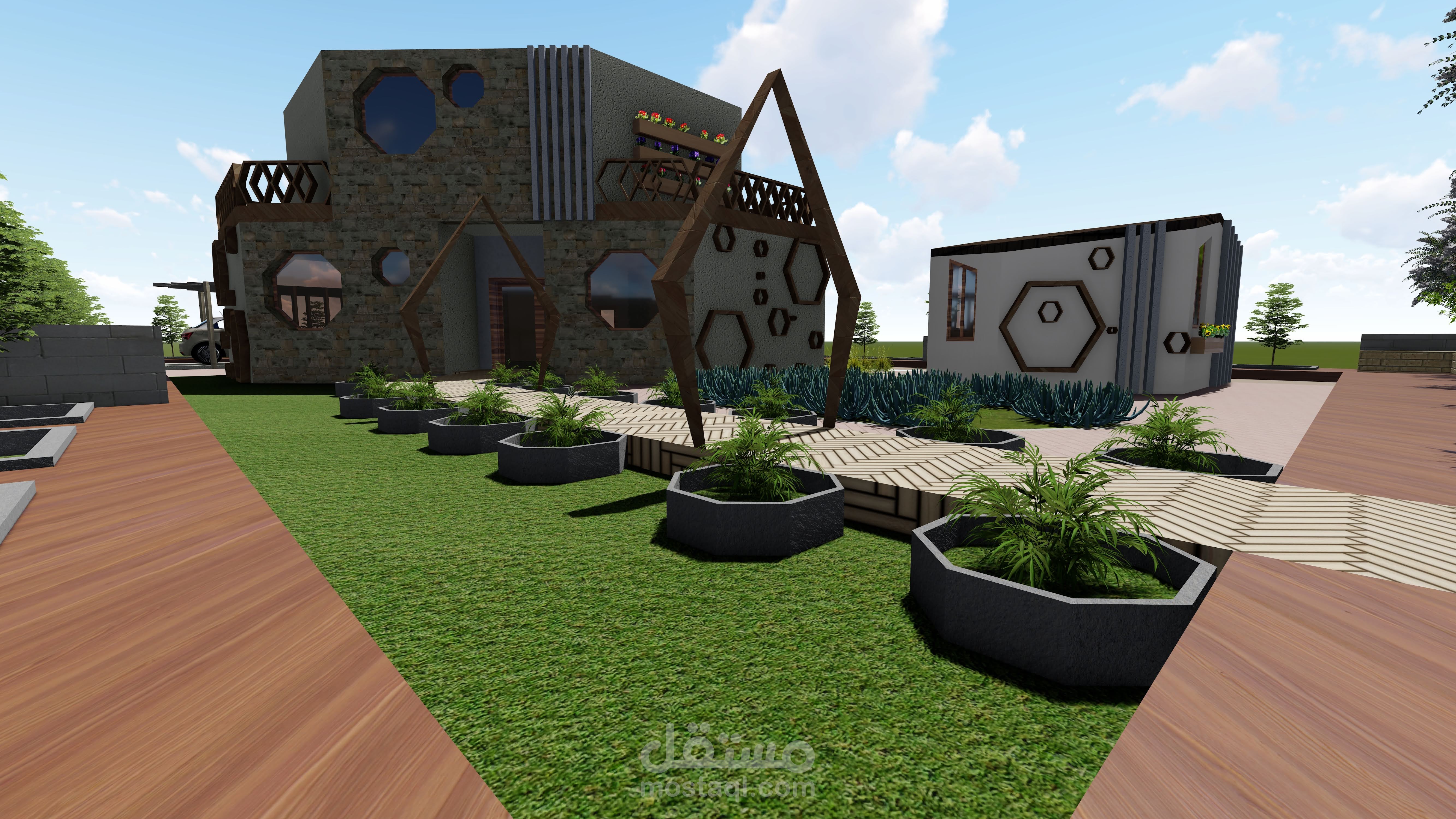 A single-story house