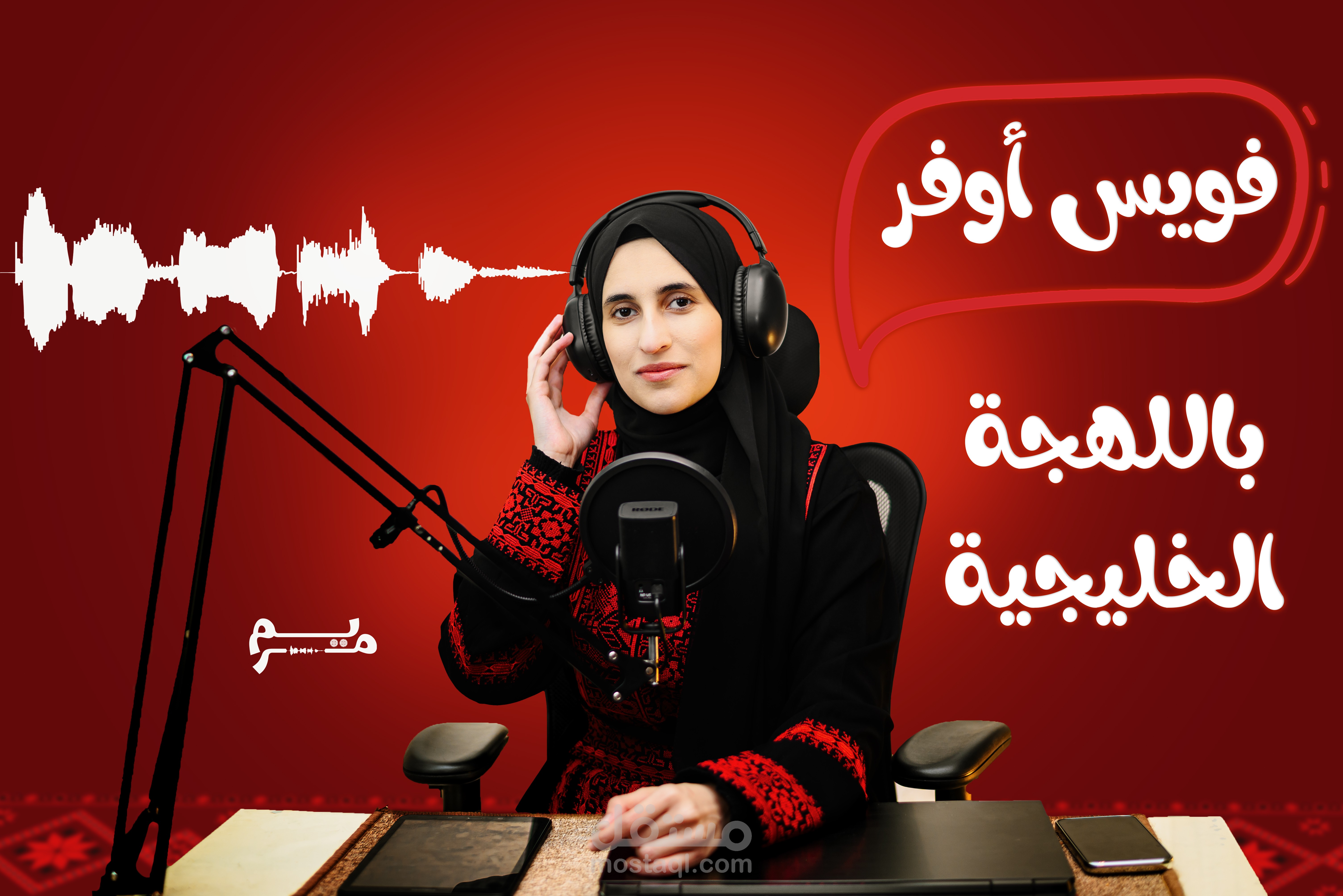 فويس أوفر حماسي لإعلان موشن جرافيك باللهجة الخليجية