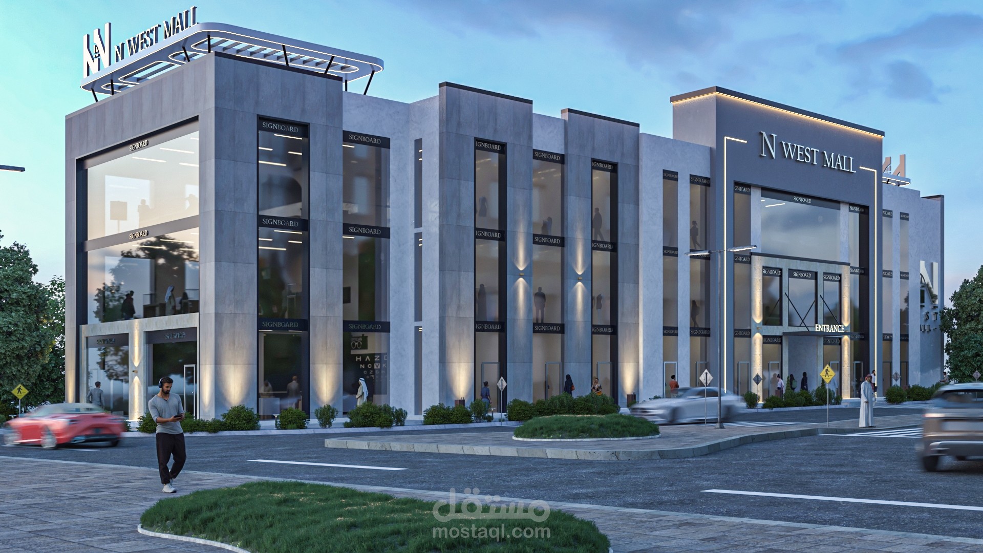 تصميم مول تجاري بقنا الجديدة  (N-West)