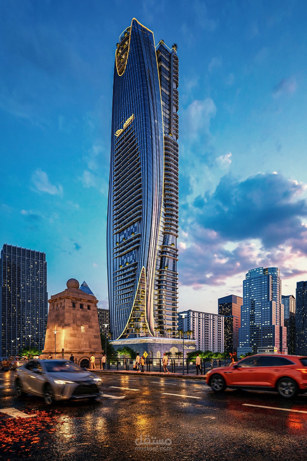 تصميم برج متعدد الاغراض بدبي