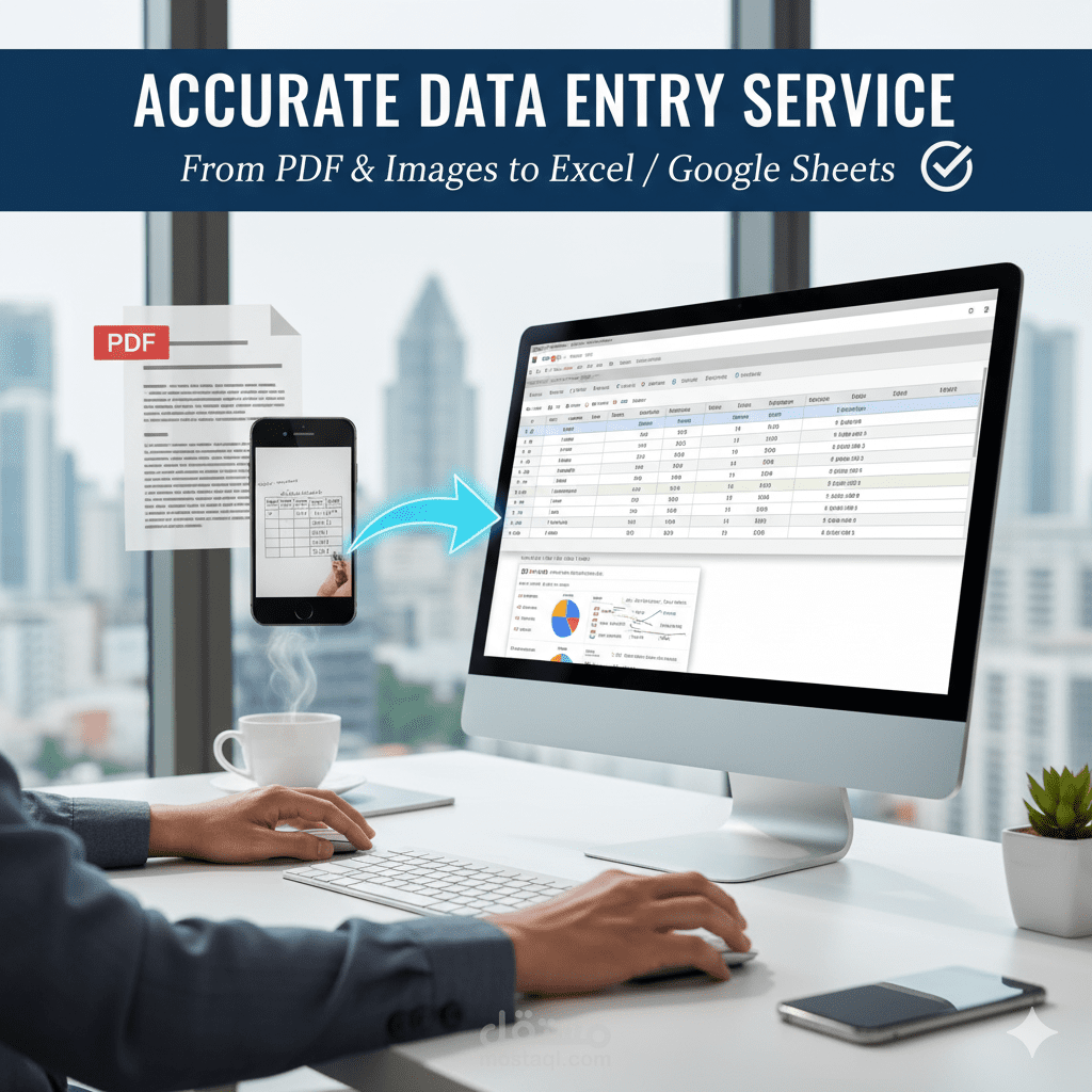 إدخال بيانات بدقة من ملفات PDF أو صور إلى Excel / Google Sheets