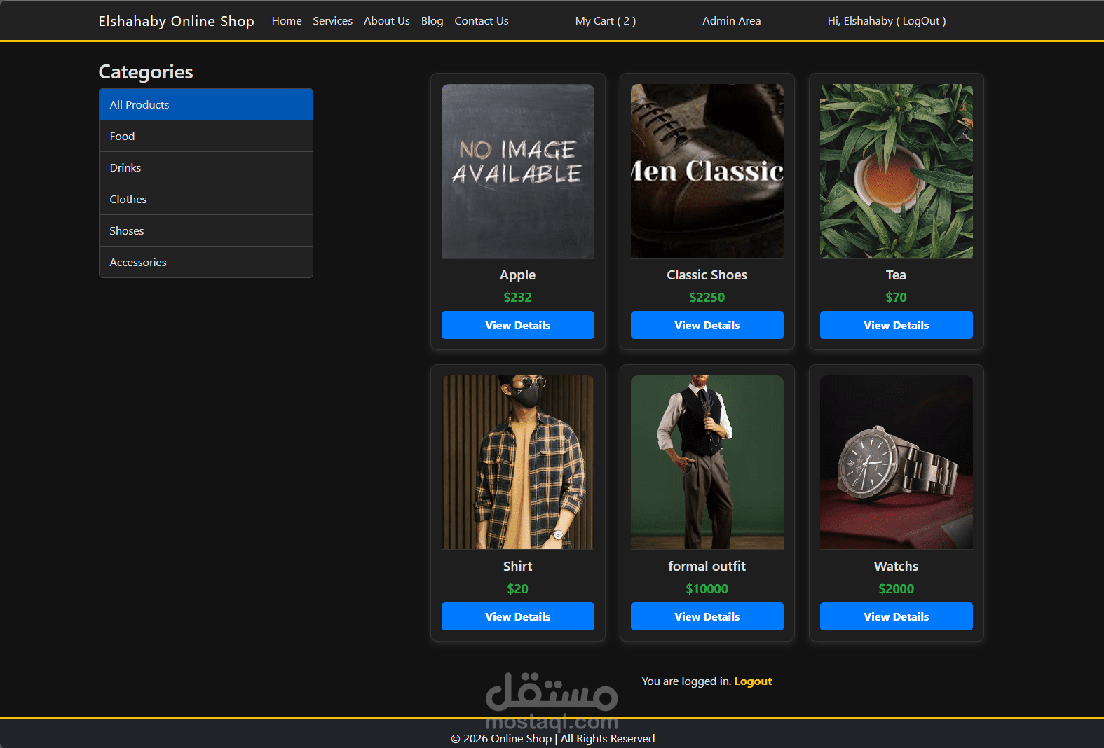 Online-Shop (e-commerce)