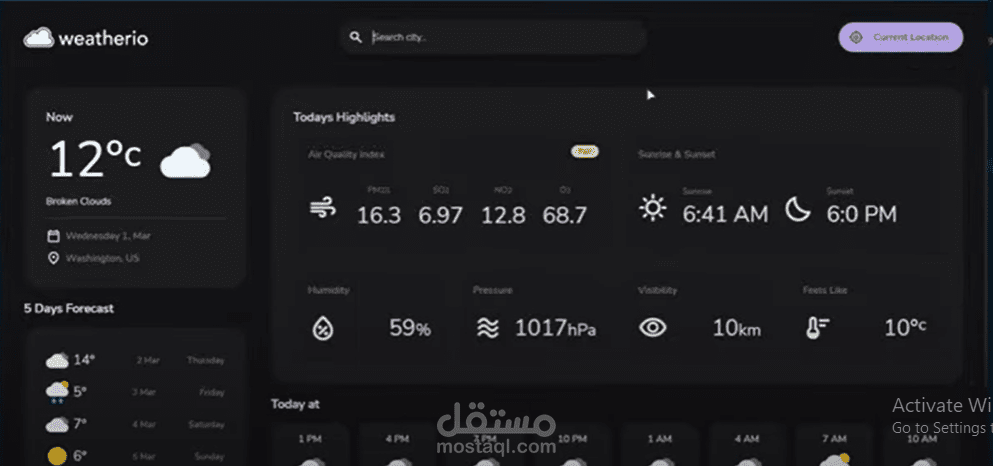 تطبيق للمناخ Weather App