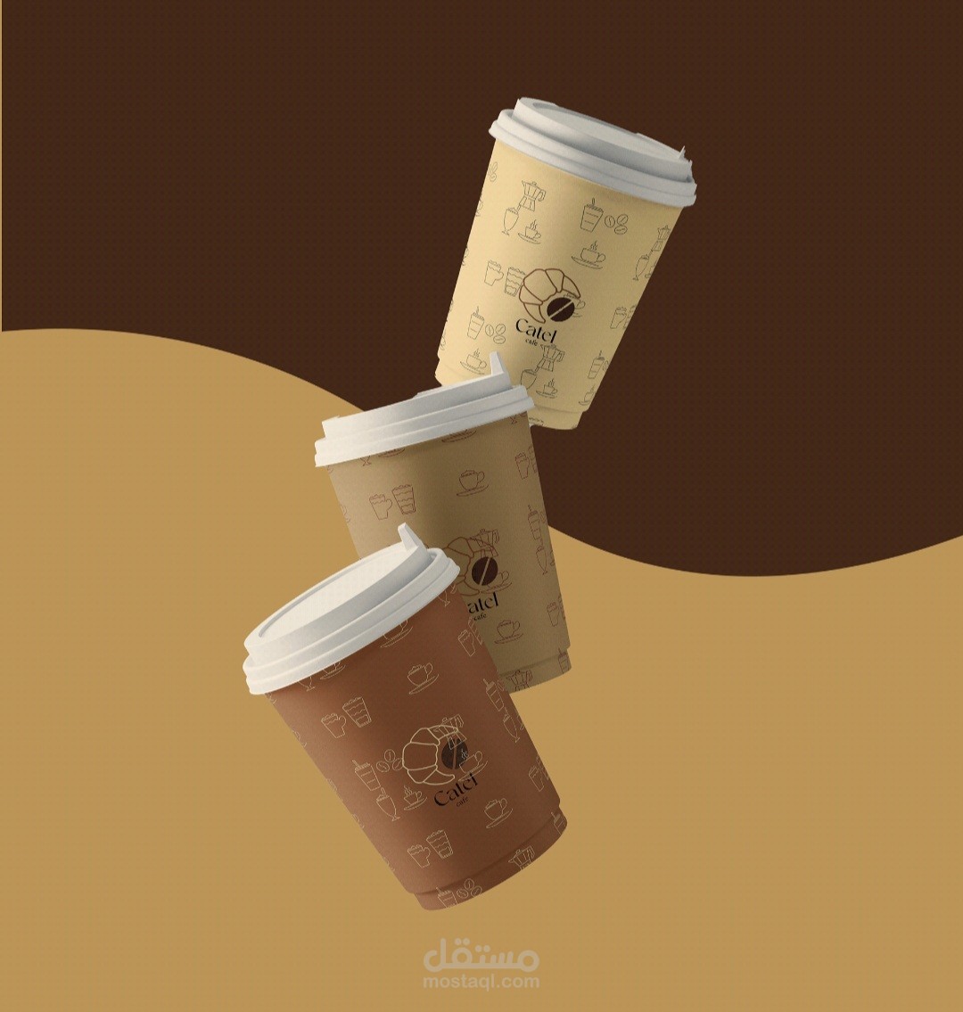 تصميم هوية بصرية لمقهى قهوة
