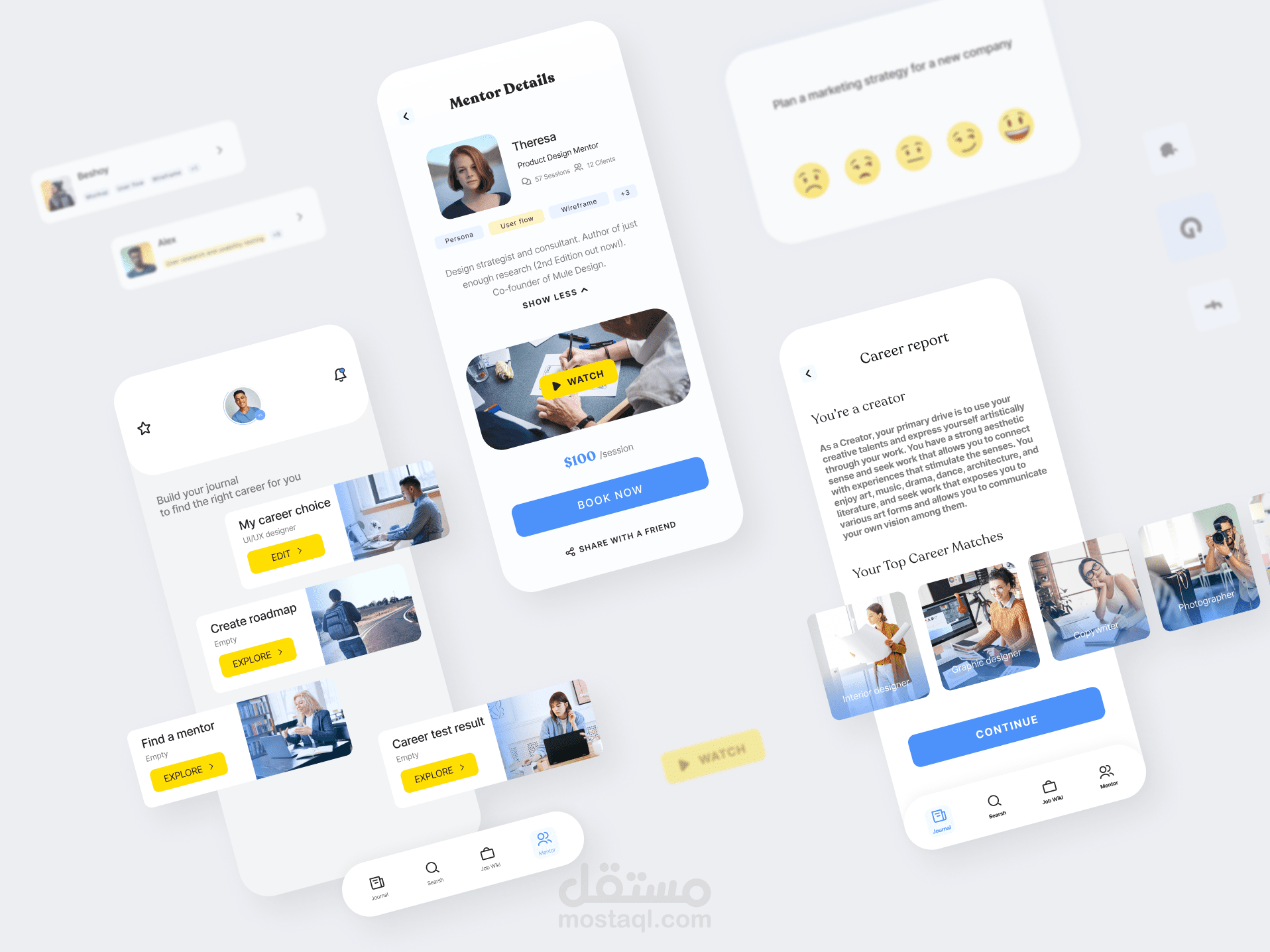 Mobile application for Career Mentoring learning online