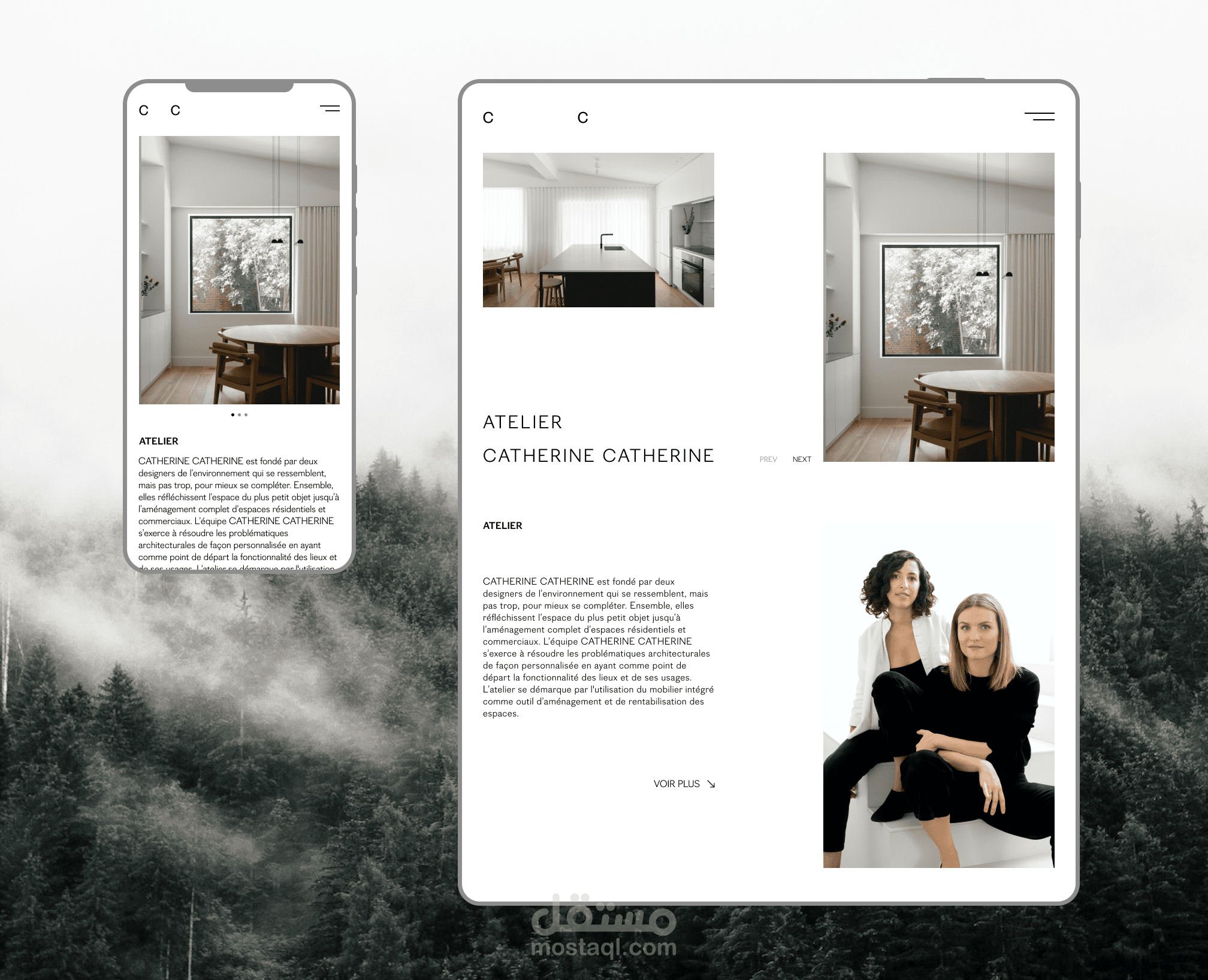 Studio CATHERINE CATHERINE - redesign concept