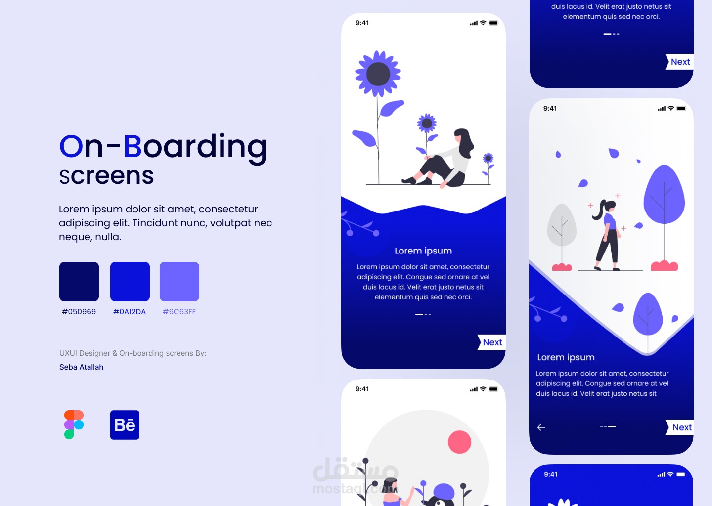 On-boarding Screens