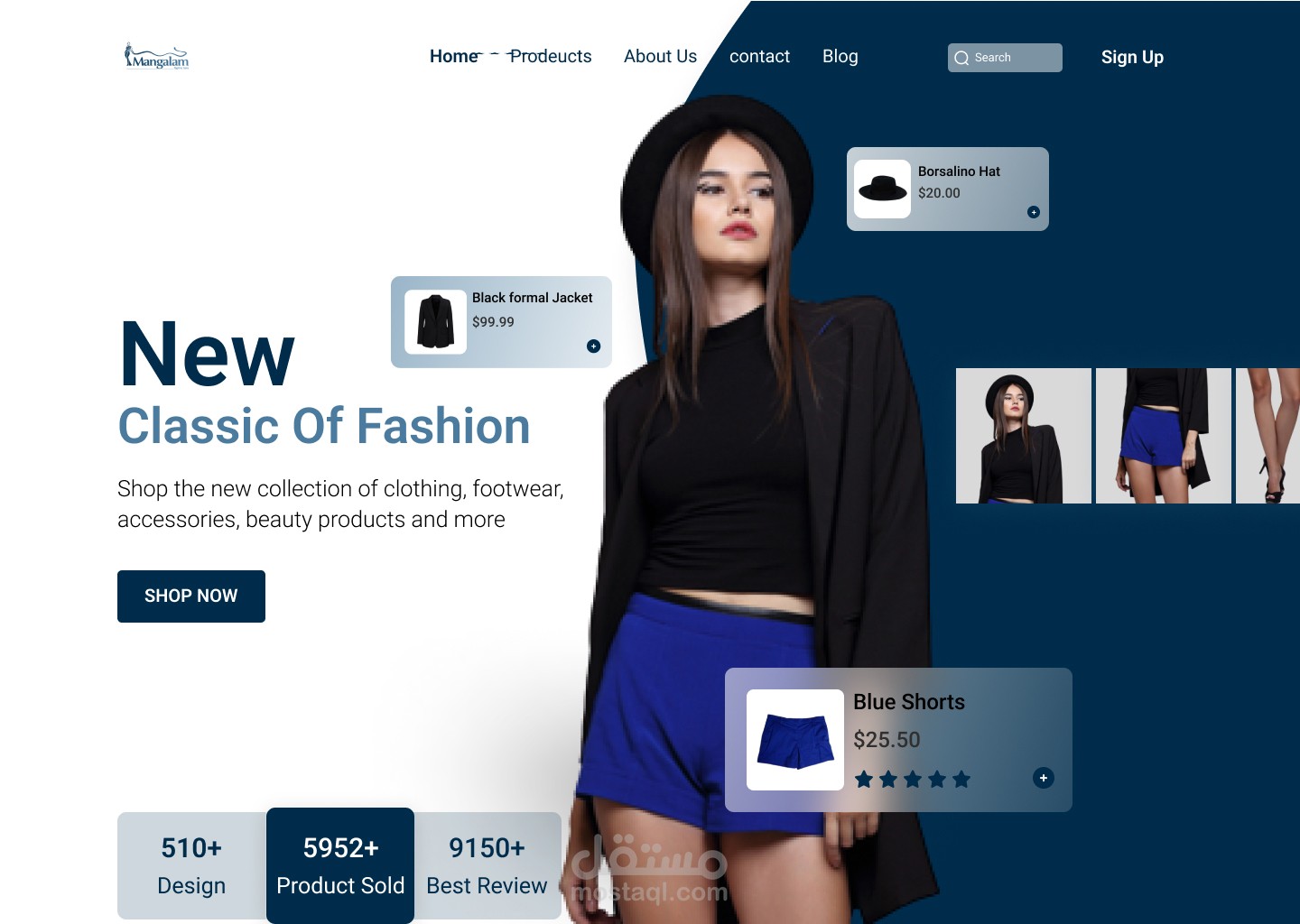 Fashion landing page