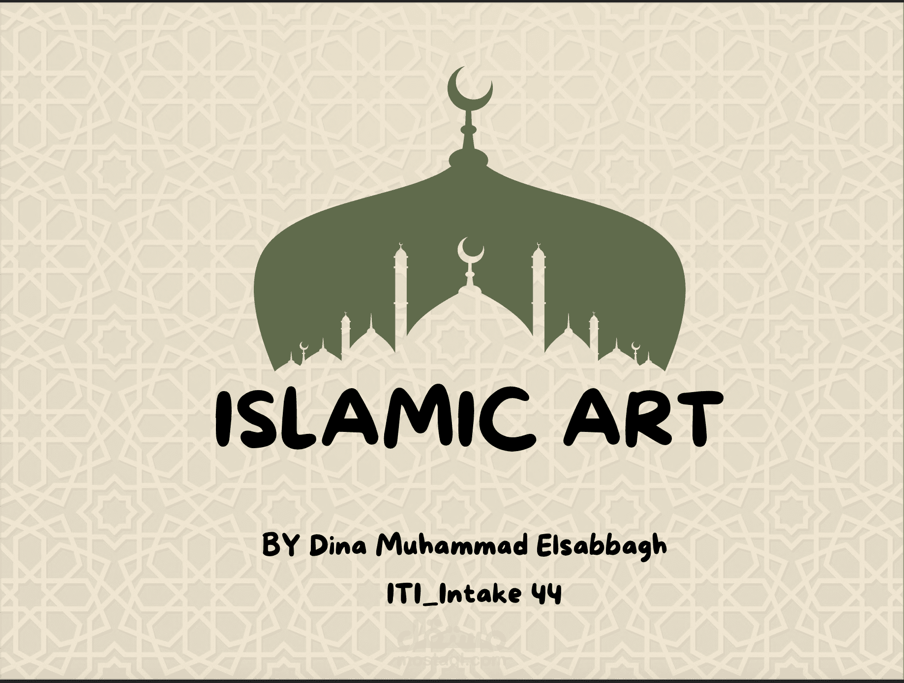 باور بوينت عن فنون الحضارة الإسلامية