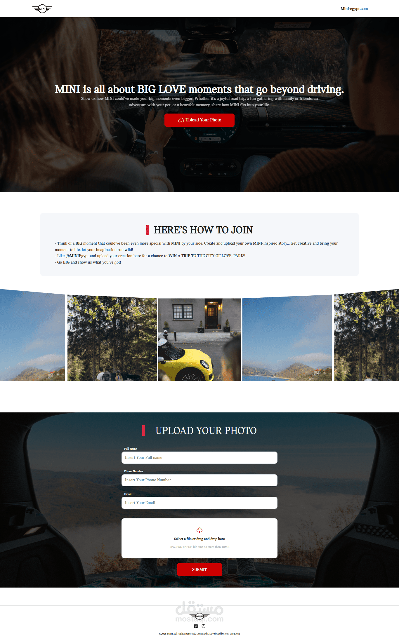 Mini Egypt l Lover Day offer landing page + Form