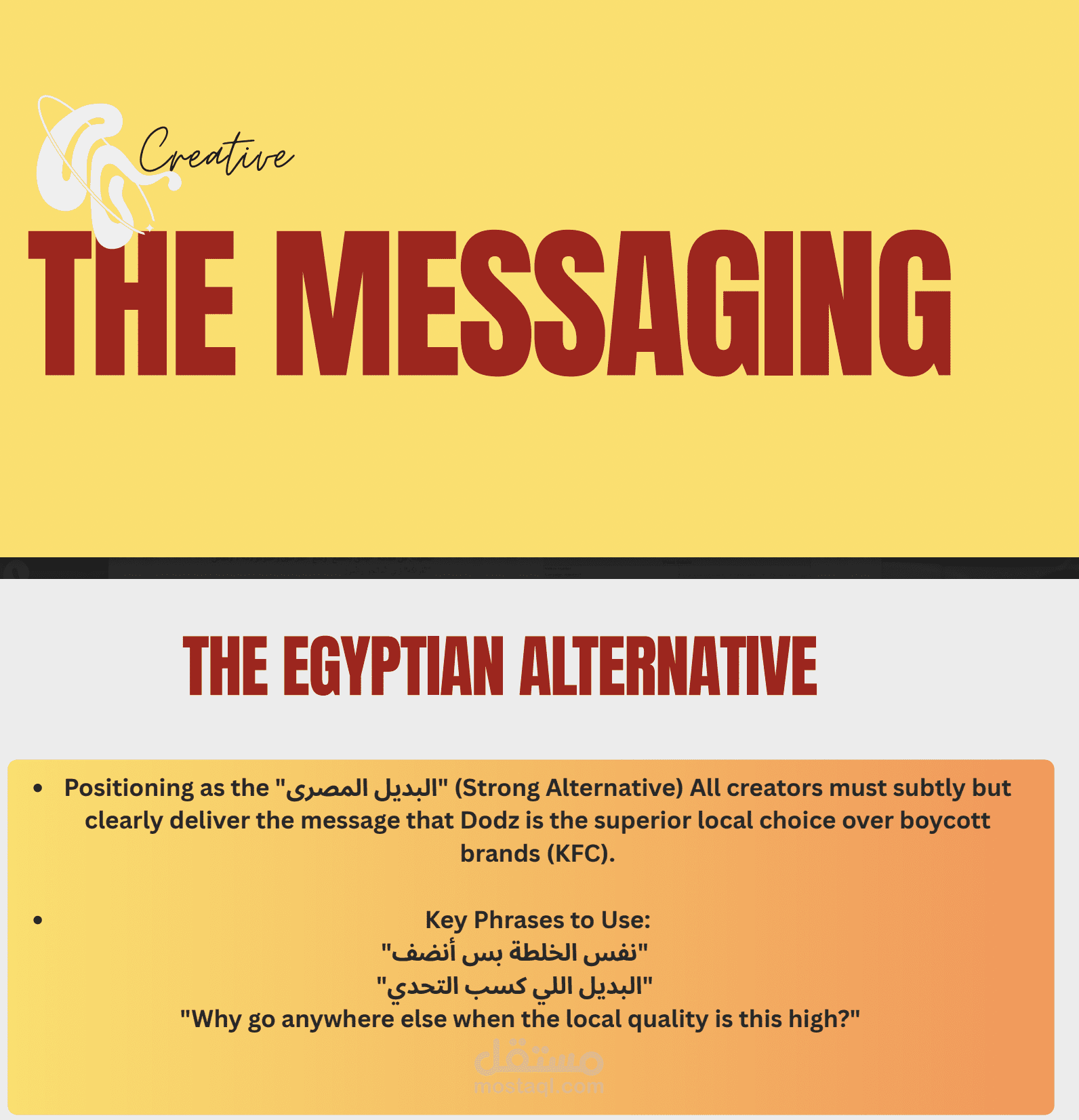 تطوير وتنفيذ Creative UGC Activation Campaign لصالح مطعم الفرايد تشيكن المصري Dodz بهدف ترسيخ البراند كبديل مصري قوي ومفضل لدى جيل الـ Gen Z والشباب العاملين، من خلال محتوى يومي طبيعي يناسب TikTok وInstagram.