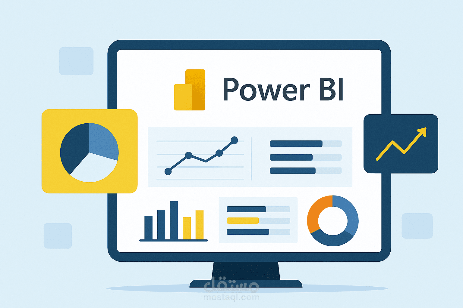 لوحات تفاعلية على برنامج Power BI داش بورد Dashboard