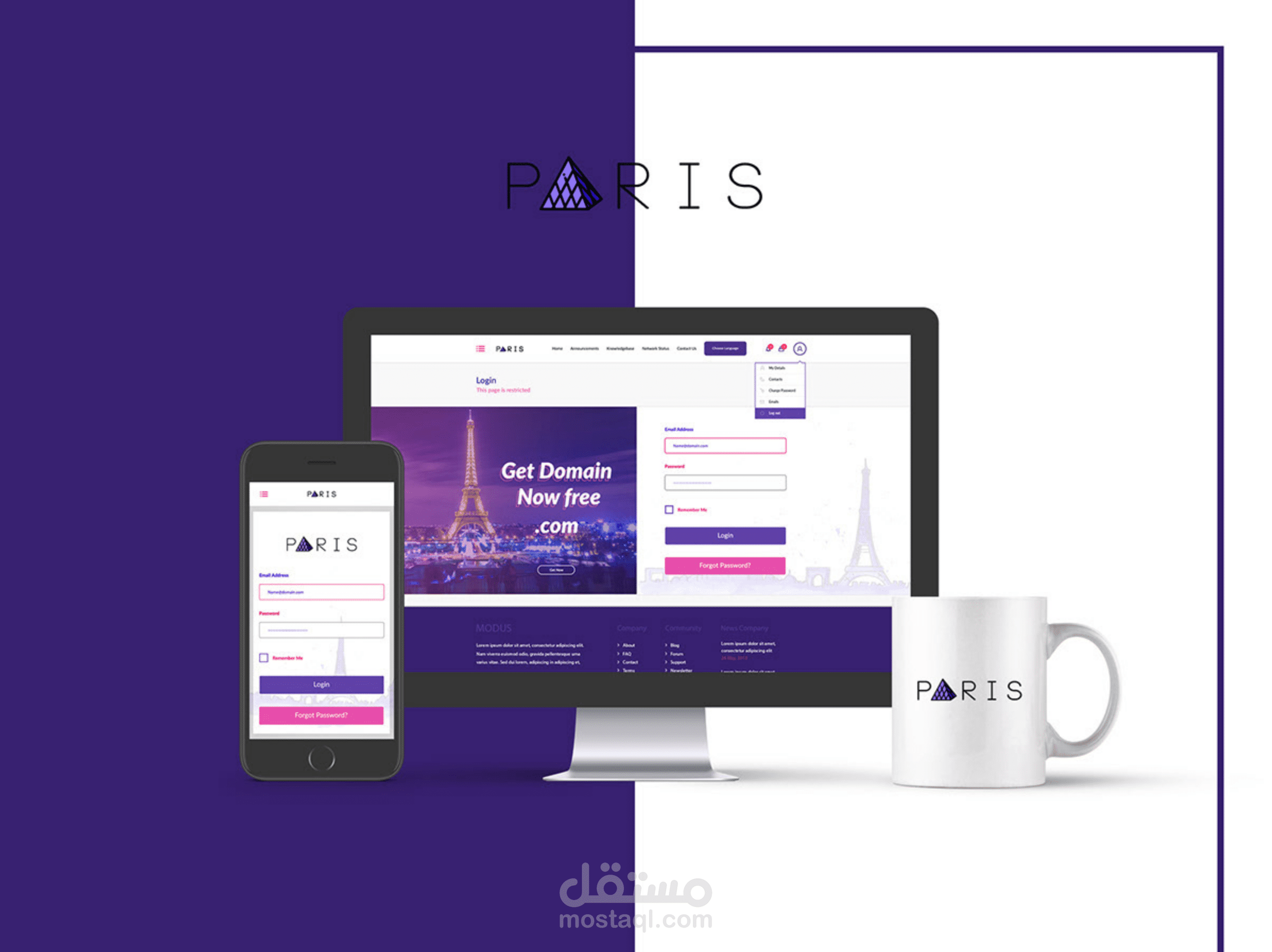 Whmcs Themes - Paris Company - Client Area