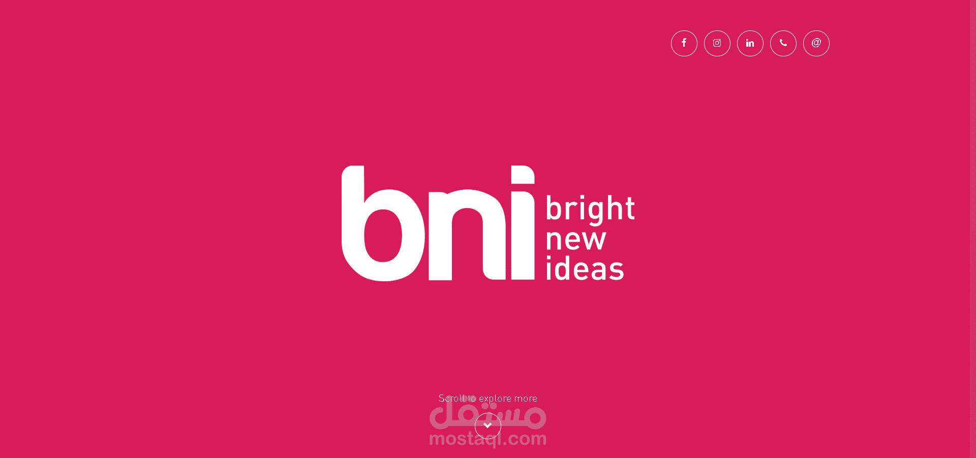تنفيذ موقع bni