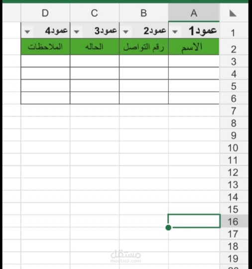 إدخال وتنظيم البيانات باستخدام Excel باحتراف