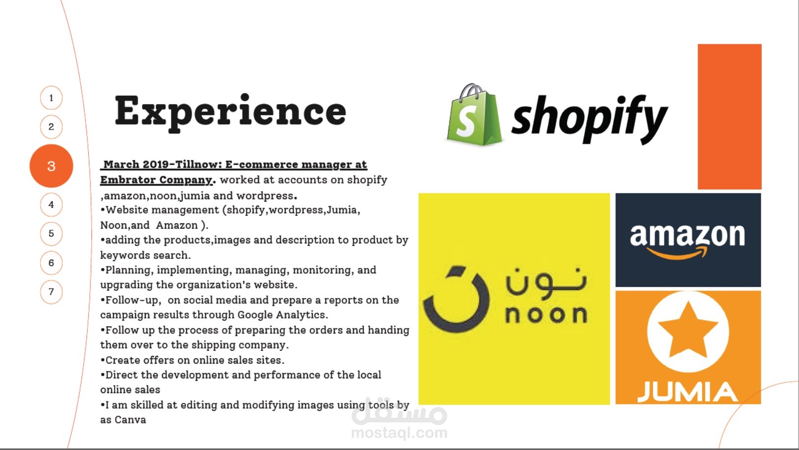 نموذج من بعض اعمالي على المواقع الالكترونية