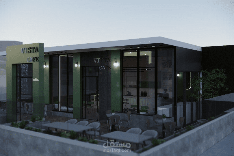 تصميم معماري حديث لمطعم Vista Café