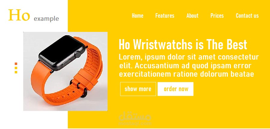 landing page of one product