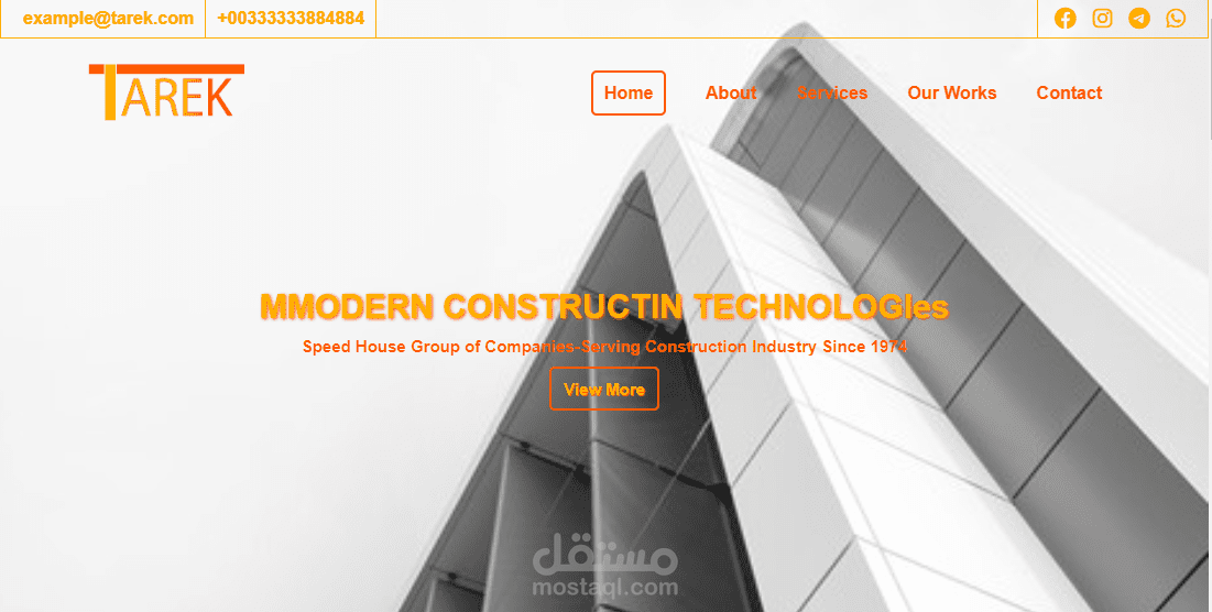website of construction company