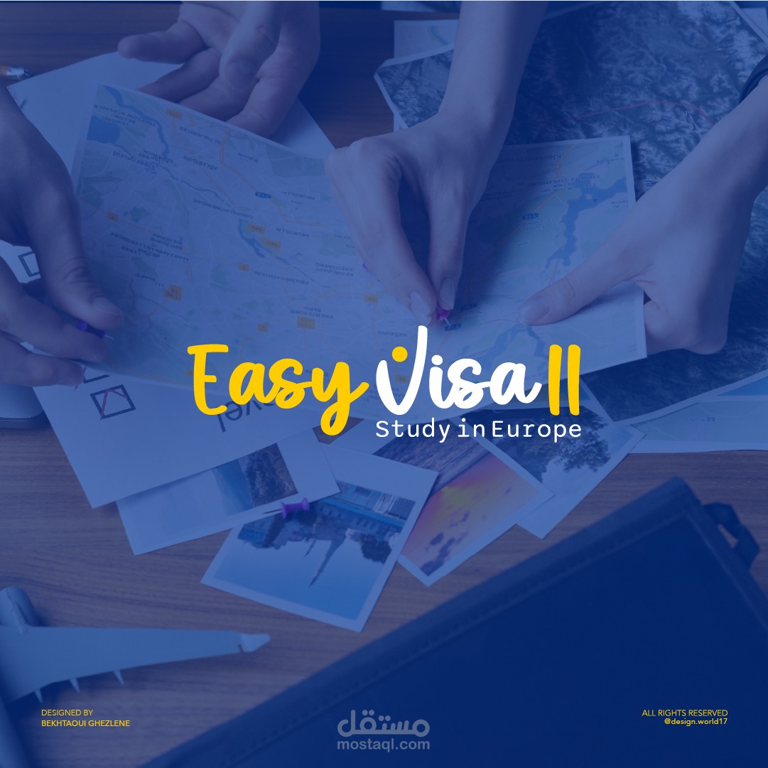 تصميم شعار لمكتب خاص بتوفير تأشيرات الفيزا للدراسة في أوروبا