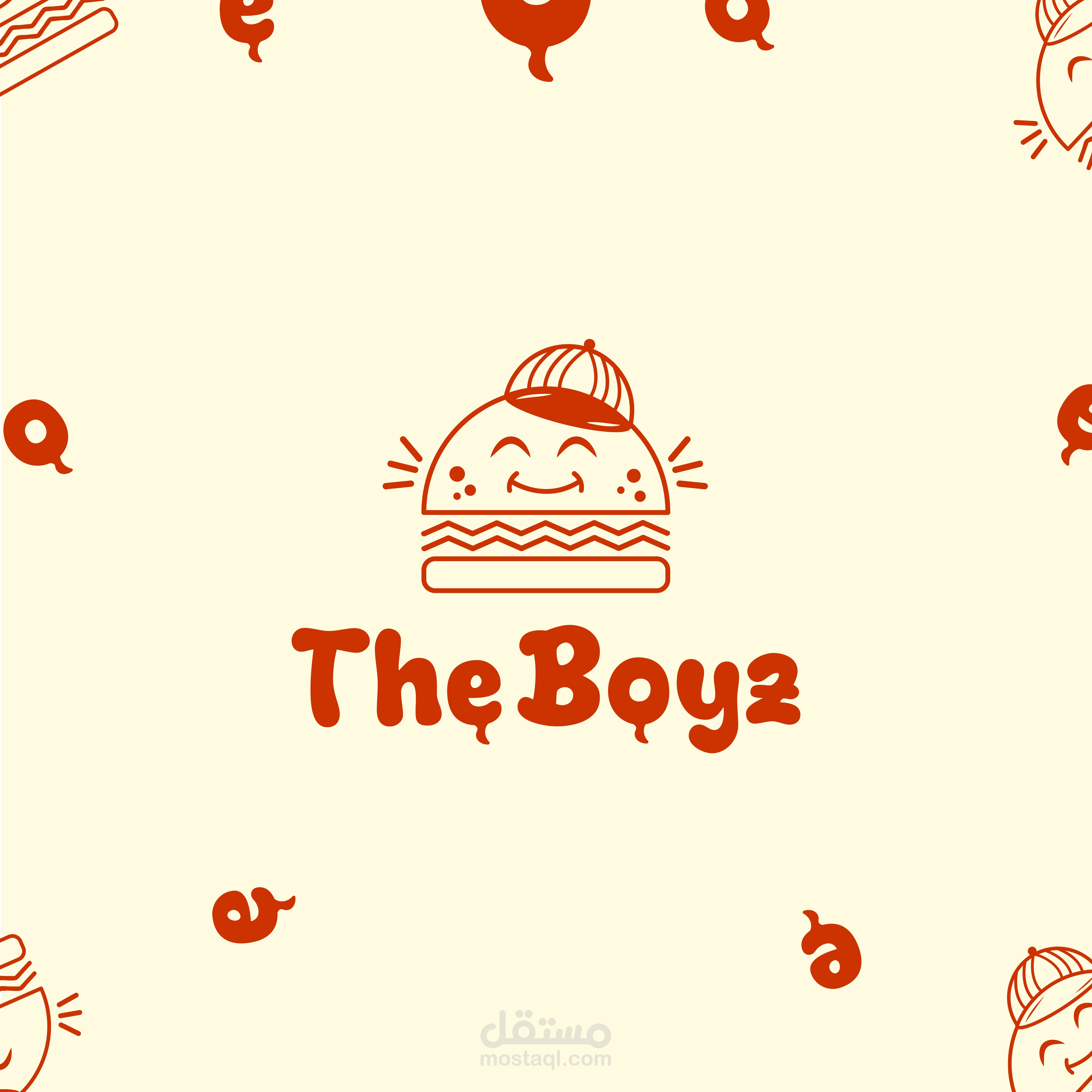 تصميم شعار لمطعم The Boyz للبرغر