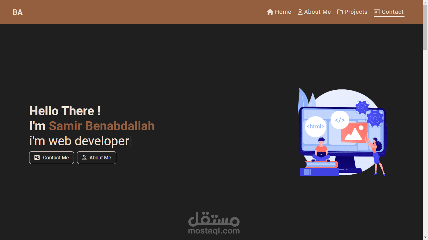 simple portfolio for web developper and designer