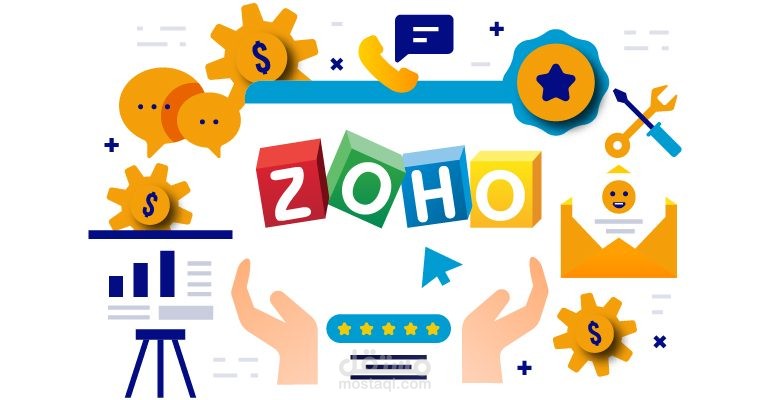 القيام باعداد شجرة الحسابات و إضافة الأصناف والزبائن والموردين والموظفين برنامج زوهو