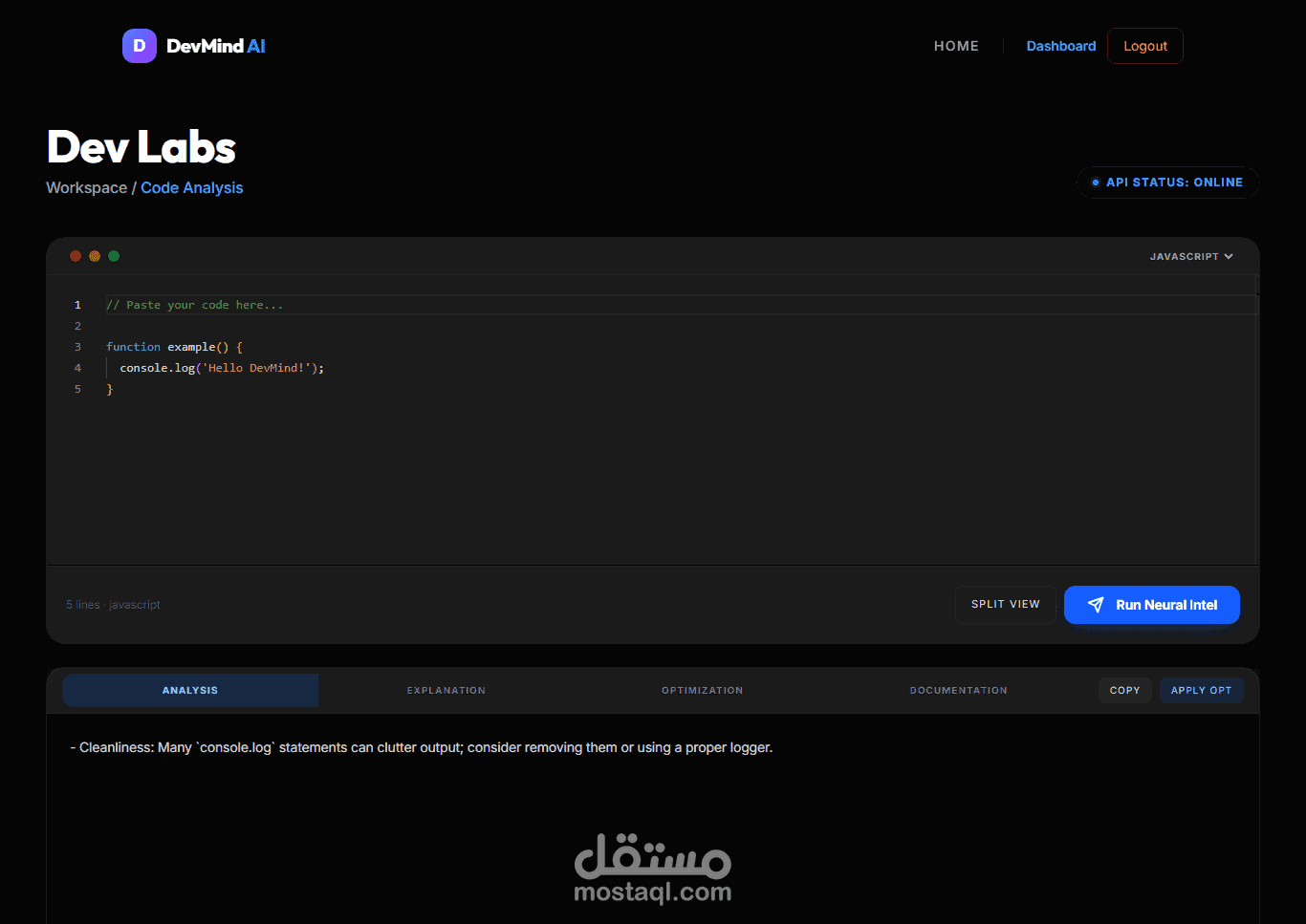 DevMind AI – ذكاء برمجي يرفع مستوى مشاريعك