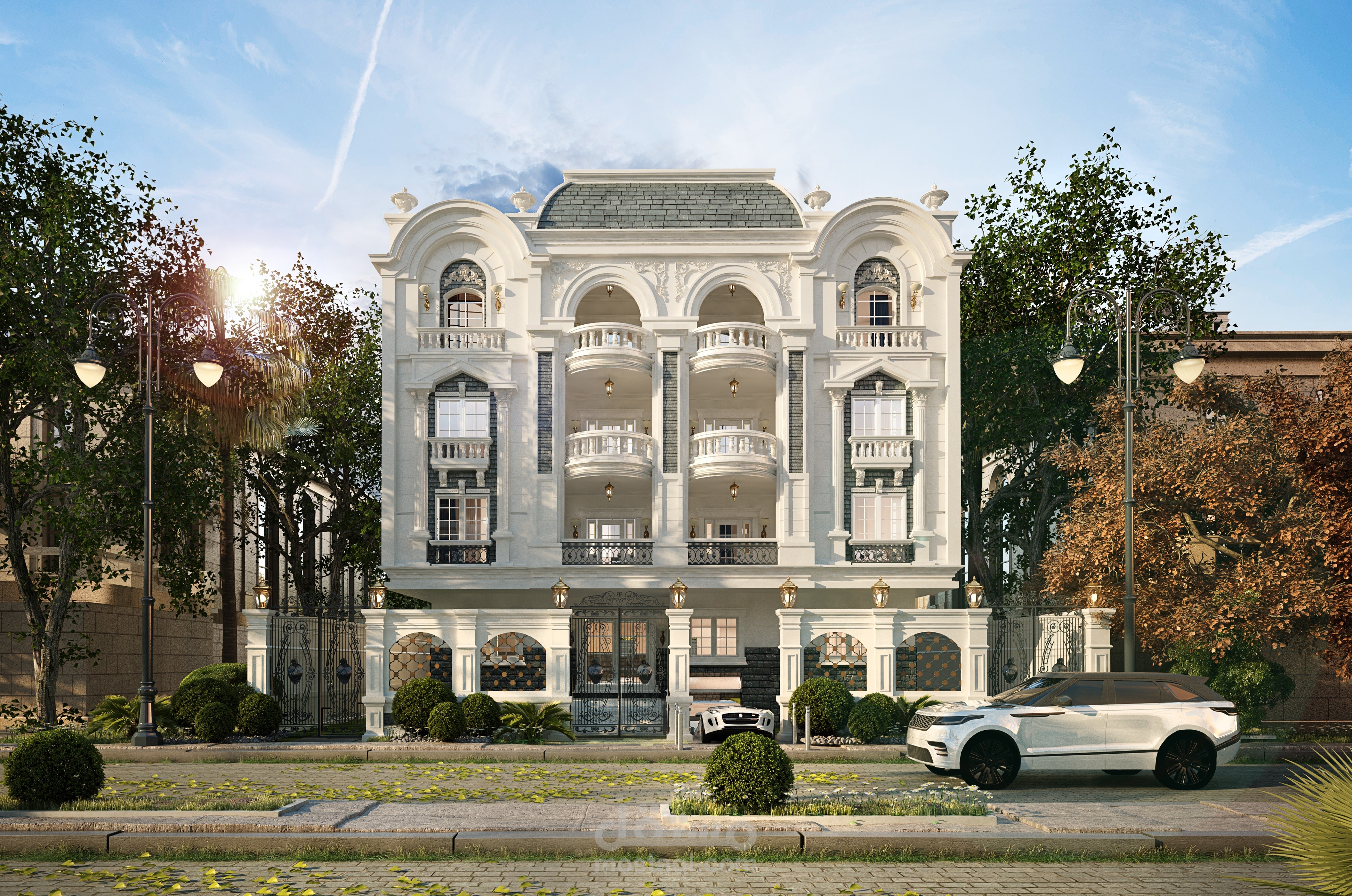 تصميم خارجي لعمارة سكنية