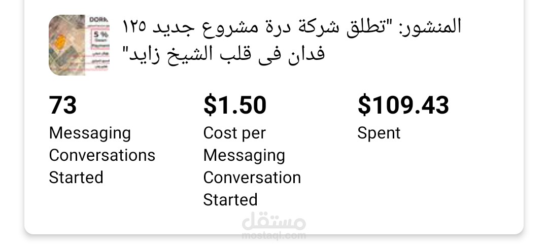 حمله اعلانيه لمشروع شركه دره للتطوير العقاري بالشيخ زايد هدف رسائل مبيعات