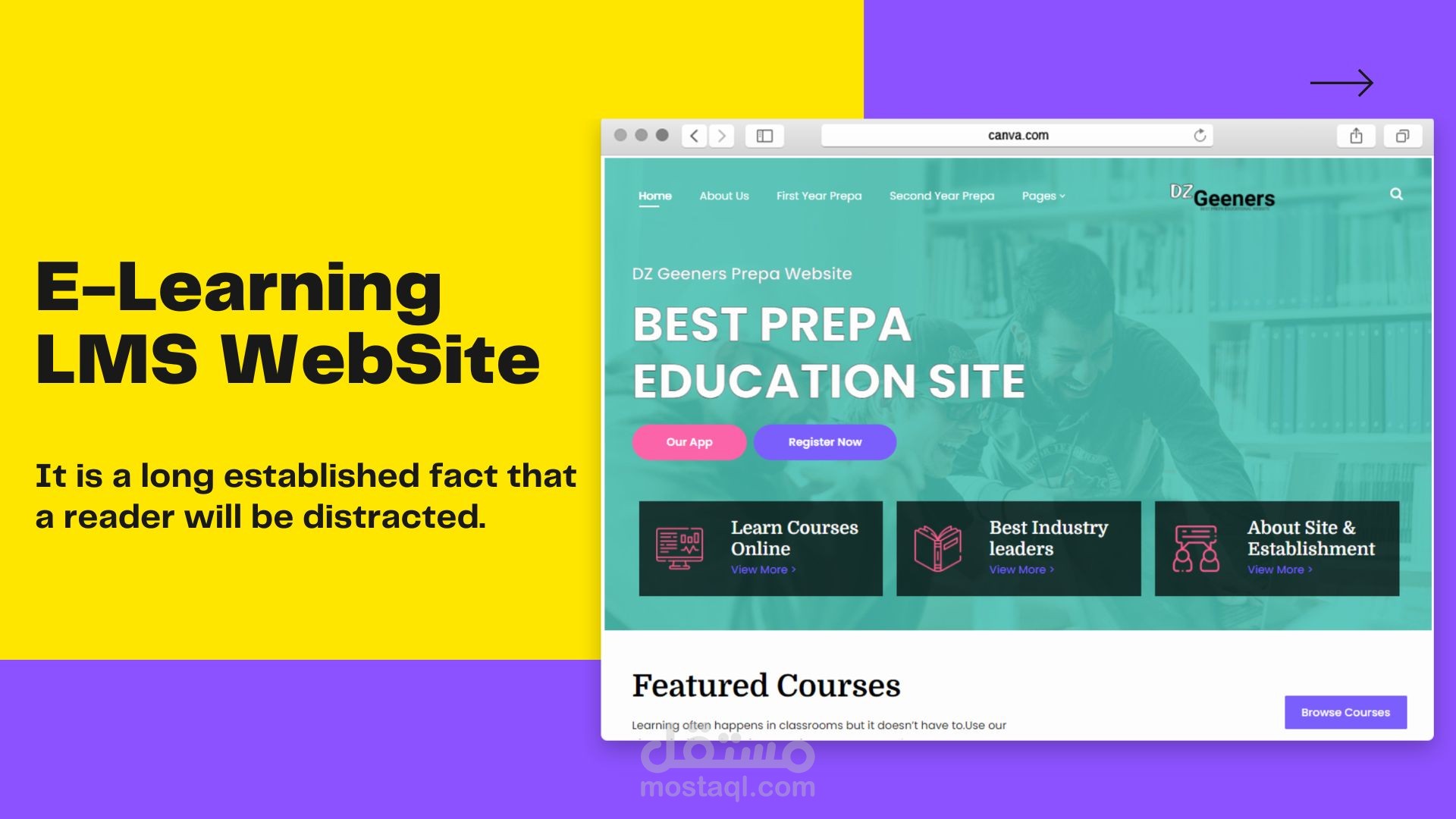 تطوير موقع الكتروني تعليمي مثل Udemy لأي نشاط تعليمي عن بعد