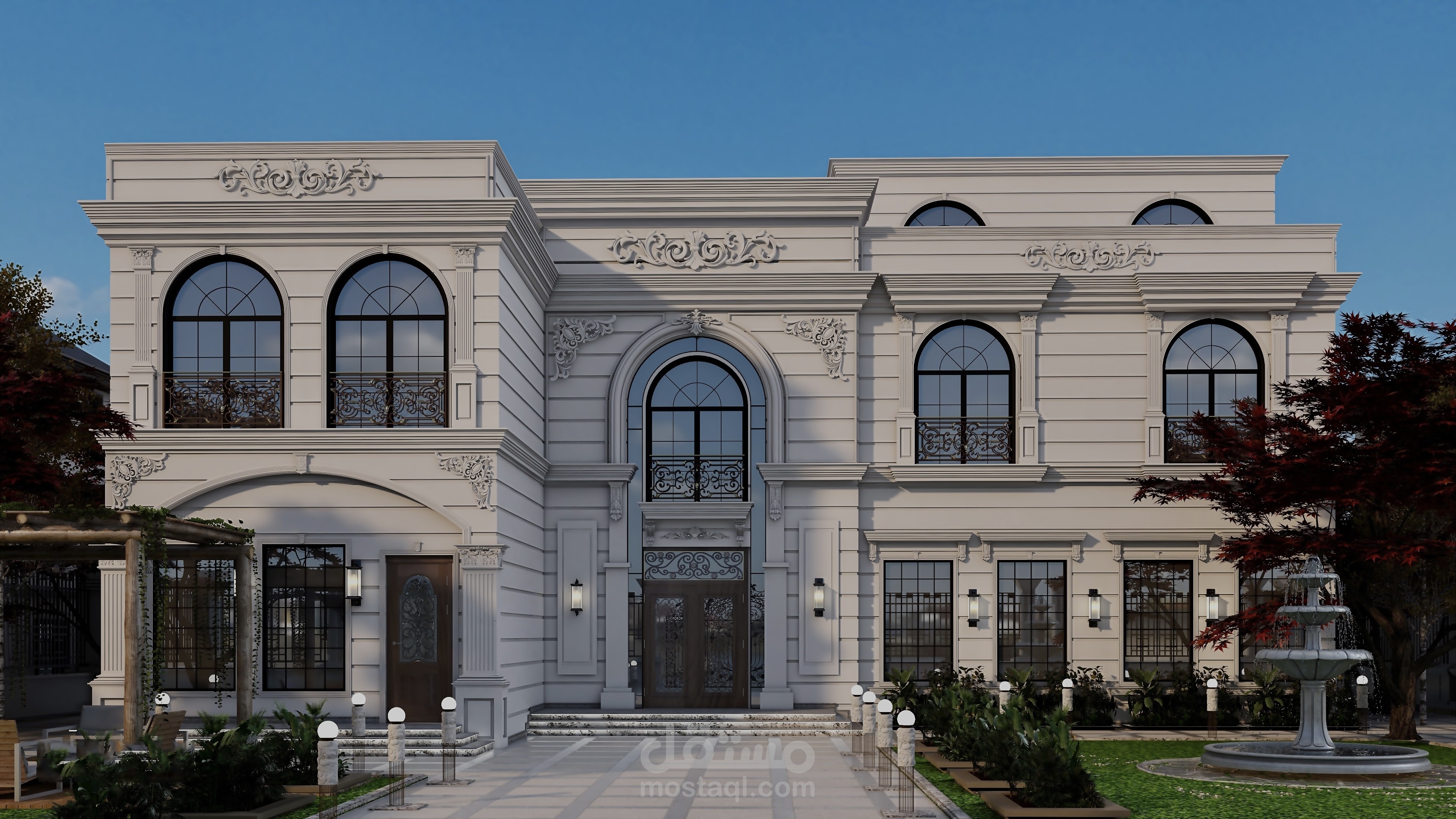 واجهه فيلا كلاسيك بالسعودية