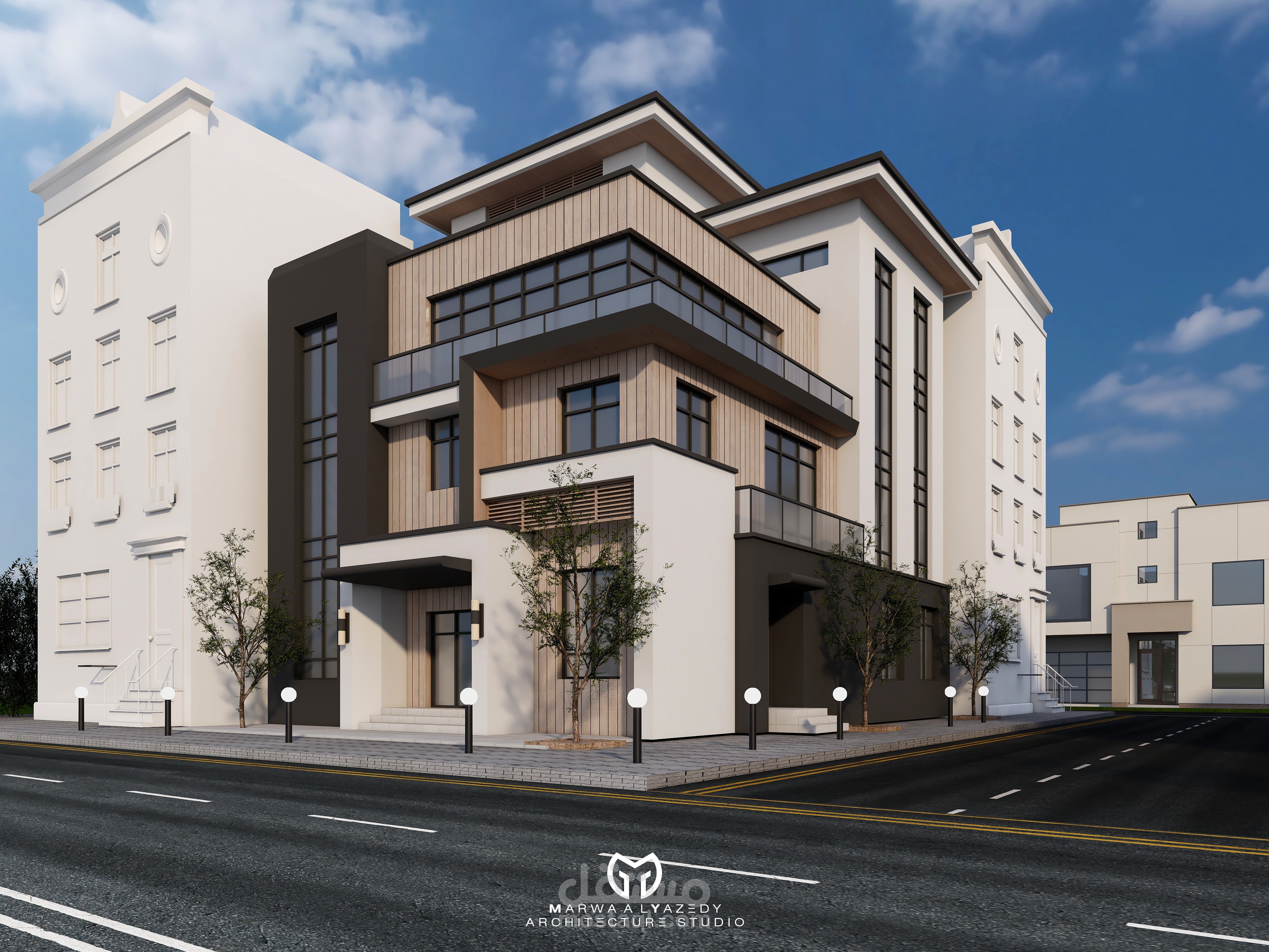 واجهة مودرن لمبنى إداري