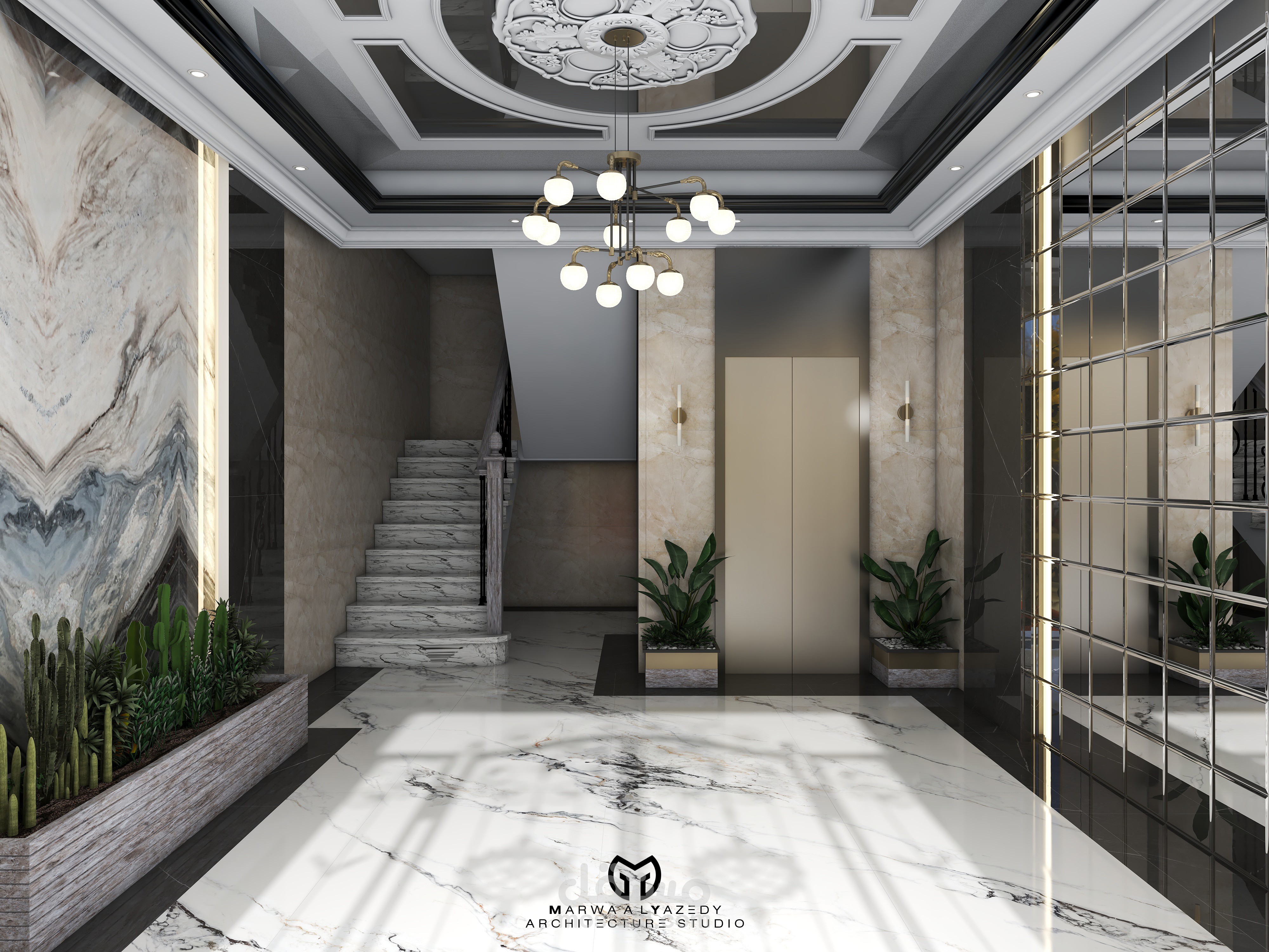 مدخل عمارة سكنية