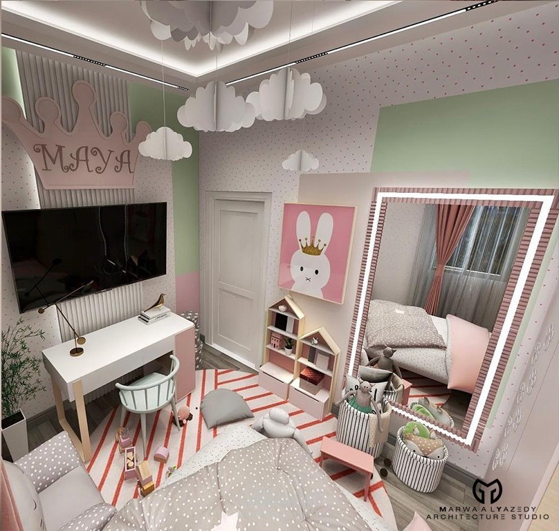 غرفة نوم فتاه مودرن