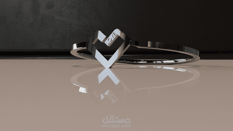 تصميم ثلاثي الابعاد لخاتم زواج