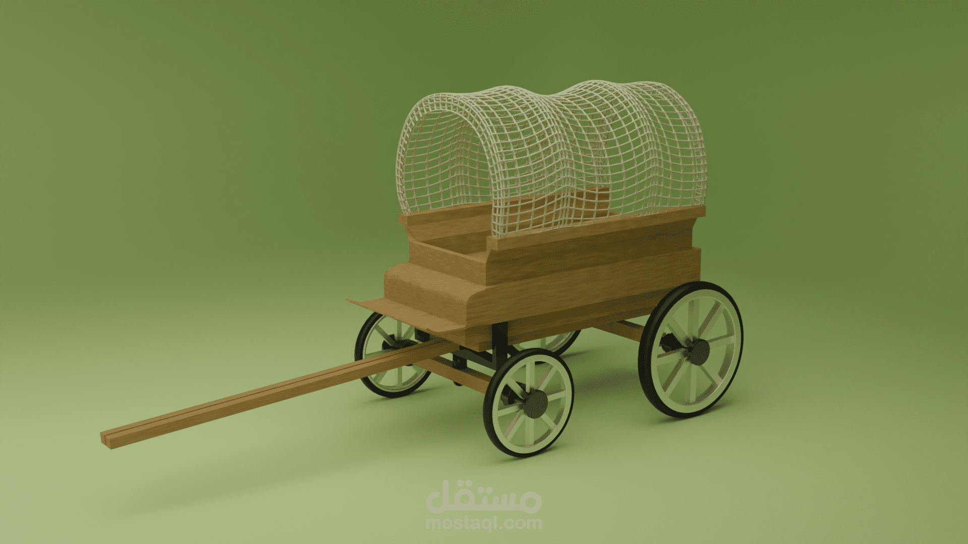 نمذجة لعربة ثلاثية الأبعاد
